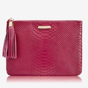 GiGi NY pink tassel pouch Clutch